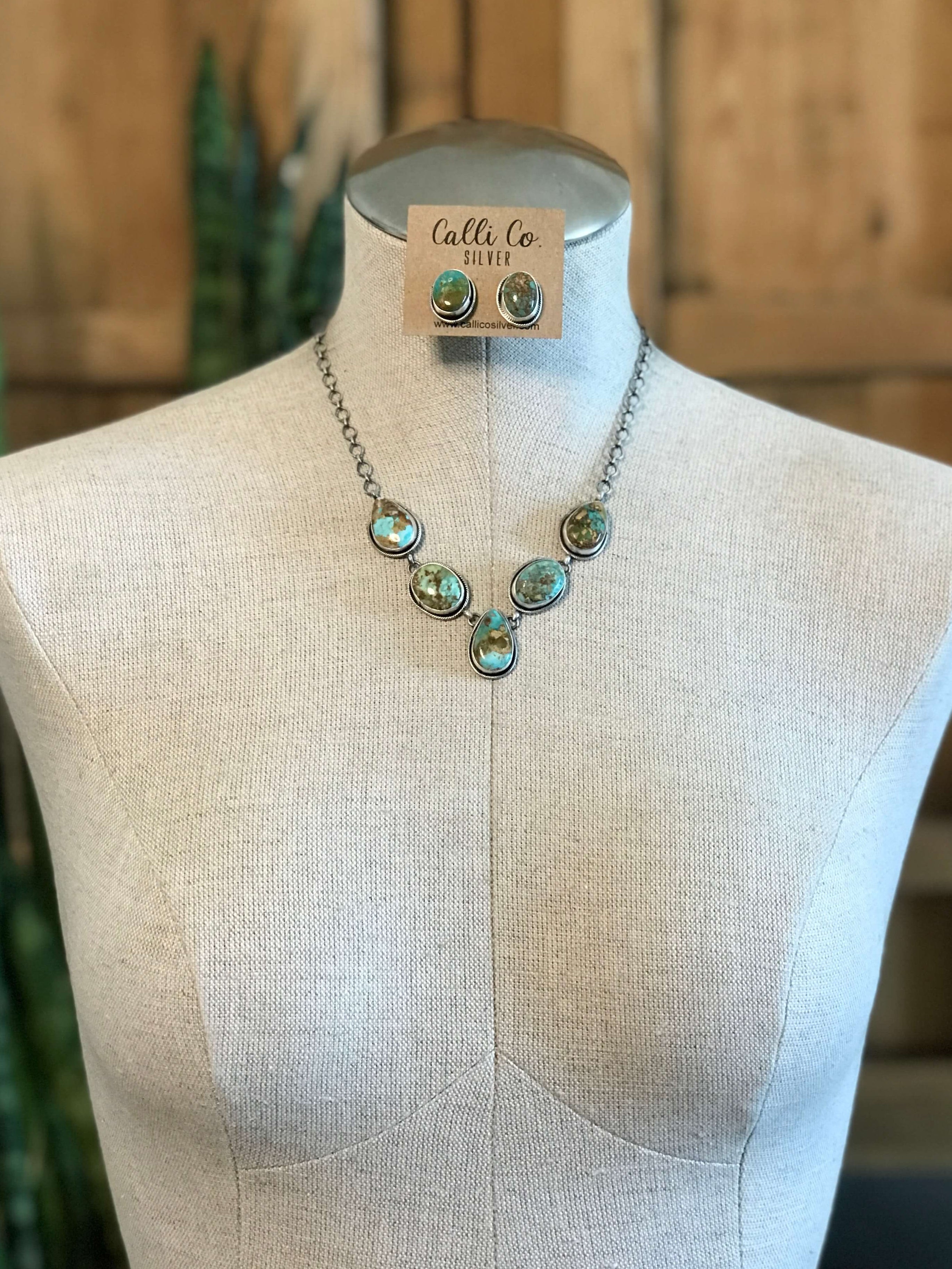 Navajo Handmade Turquoise Statement Necklace | Calli Co Silver