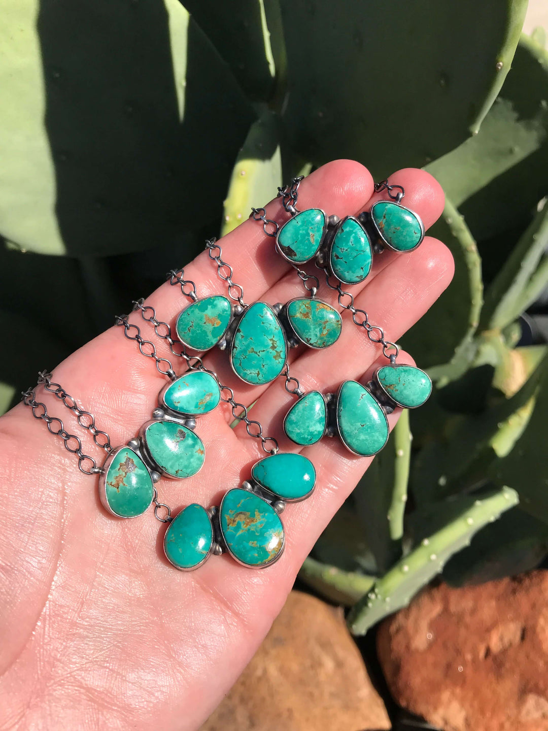 The Bridger Necklaces-Necklaces-Calli Co., Turquoise and Silver Jewelry, Native American Handmade, Zuni Tribe, Navajo Tribe, Brock Texas