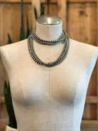 The Sabinal Triple Strand Pearl Necklace, 36"-Necklaces-Calli Co., Turquoise and Silver Jewelry, Native American Handmade, Zuni Tribe, Navajo Tribe, Brock Texas