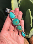 The Lafayette Turquoise Pendant-Pendants-Calli Co., Turquoise and Silver Jewelry, Native American Handmade, Zuni Tribe, Navajo Tribe, Brock Texas