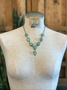 The Hartley Lariat Necklace Set, 1-Necklaces-Calli Co., Turquoise and Silver Jewelry, Native American Handmade, Zuni Tribe, Navajo Tribe, Brock Texas