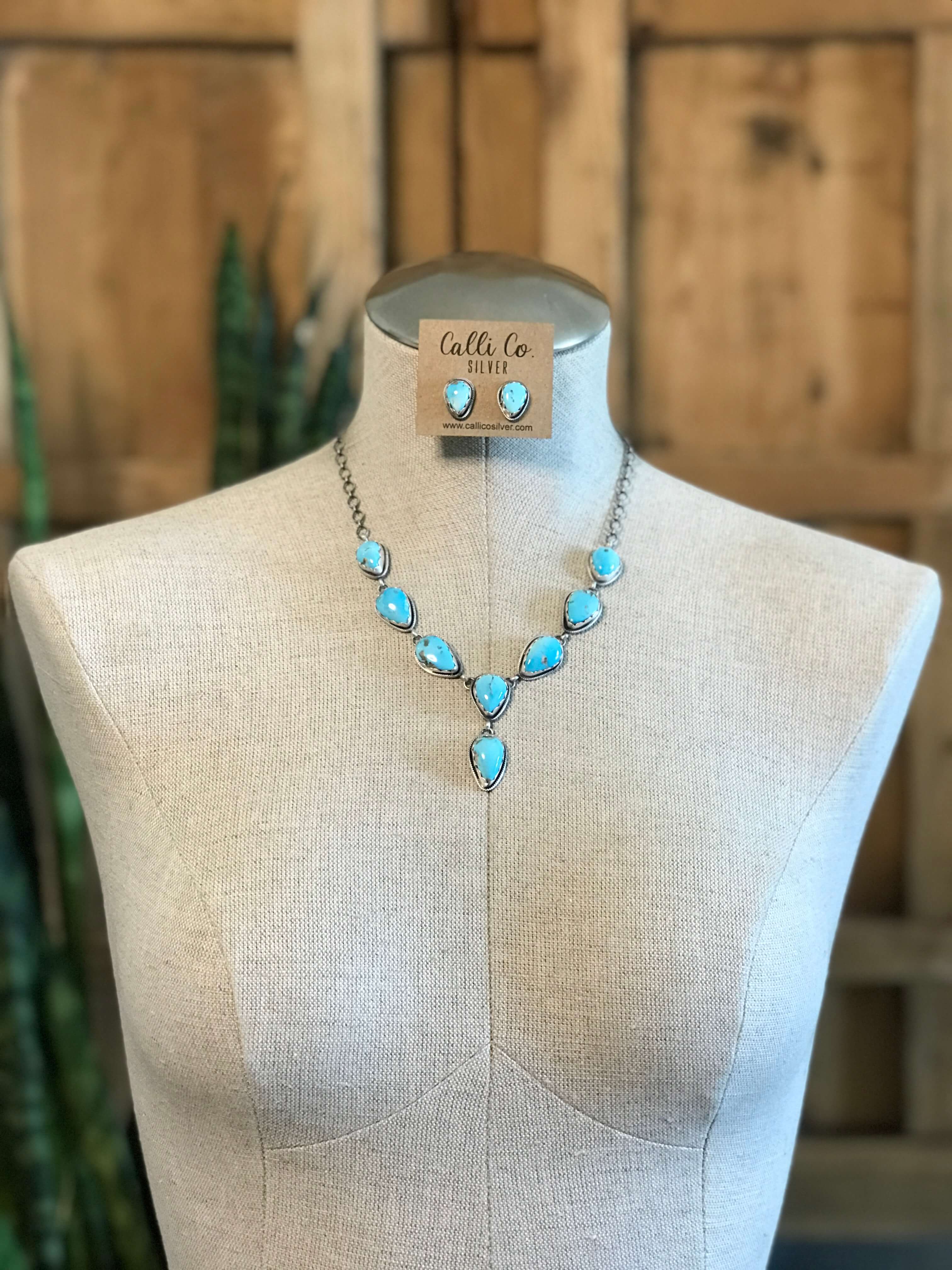 The Hartley Lariat Necklace Set, 4-Necklaces-Calli Co., Turquoise and Silver Jewelry, Native American Handmade, Zuni Tribe, Navajo Tribe, Brock Texas