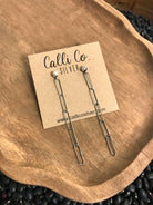 The Grande Mellow Chain Earrings-Earrings-Calli Co., Turquoise and Silver Jewelry, Native American Handmade, Zuni Tribe, Navajo Tribe, Brock Texas