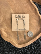 The Grande Mellow Chain Earrings-Earrings-Calli Co., Turquoise and Silver Jewelry, Native American Handmade, Zuni Tribe, Navajo Tribe, Brock Texas