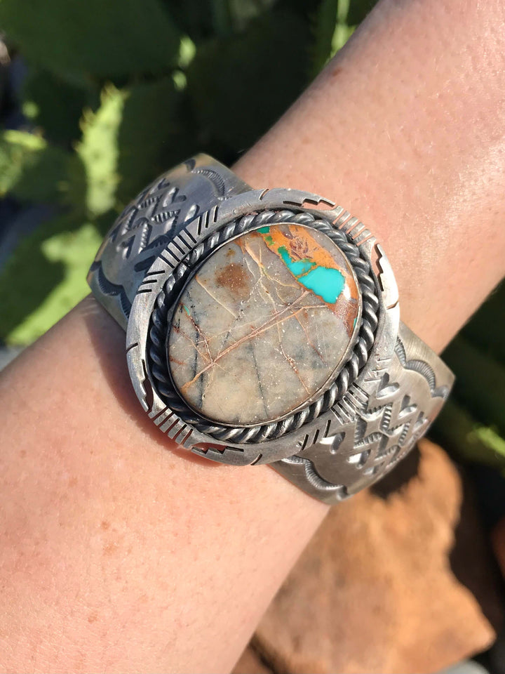 The Haxby Ribbon Cuff-Bracelets & Cuffs-Calli Co., Turquoise and Silver Jewelry, Native American Handmade, Zuni Tribe, Navajo Tribe, Brock Texas