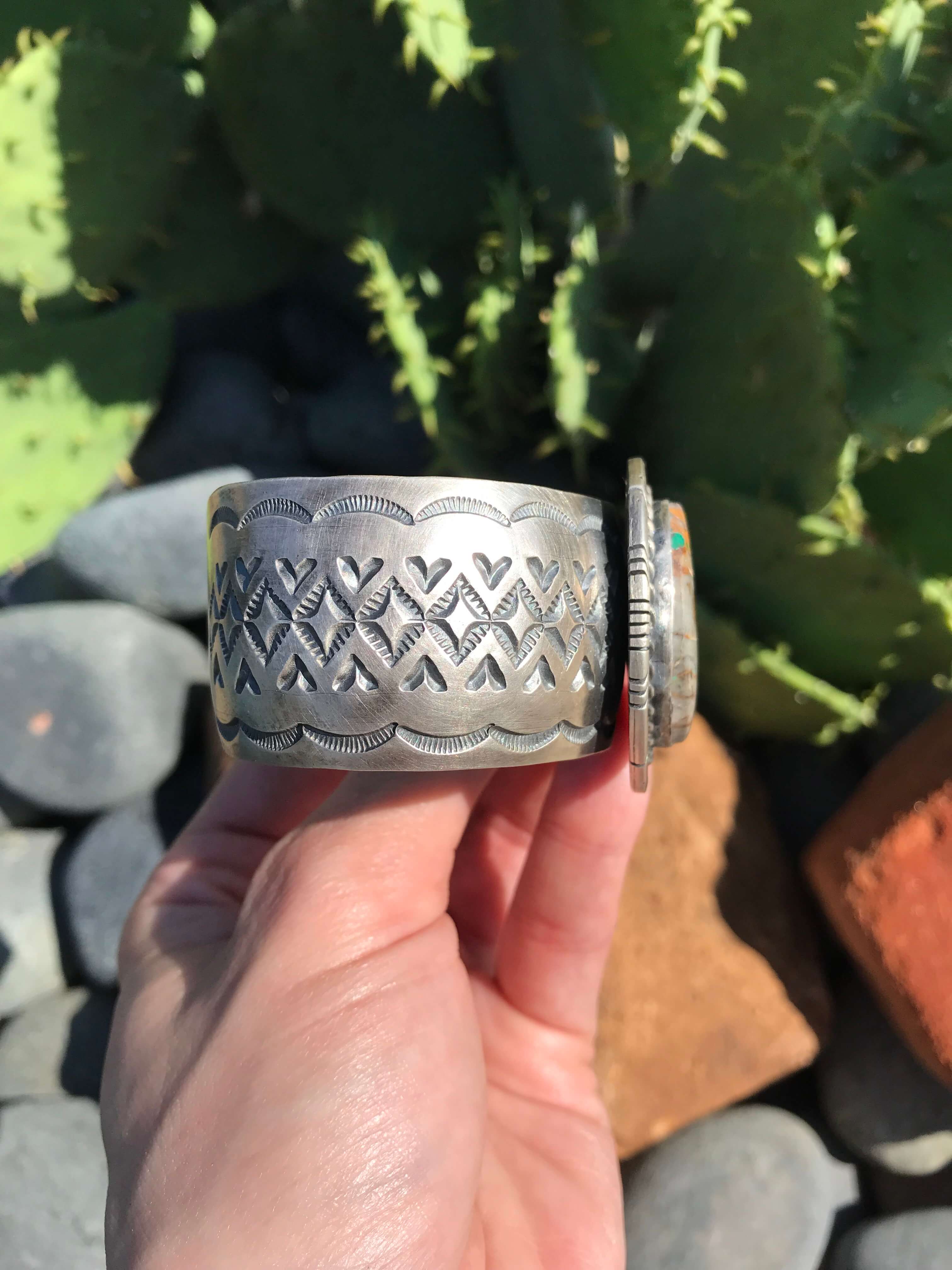 The Haxby Ribbon Cuff-Bracelets & Cuffs-Calli Co., Turquoise and Silver Jewelry, Native American Handmade, Zuni Tribe, Navajo Tribe, Brock Texas