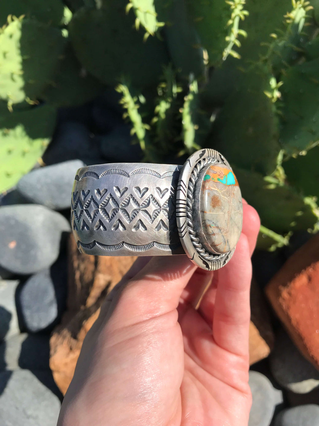The Haxby Ribbon Cuff-Bracelets & Cuffs-Calli Co., Turquoise and Silver Jewelry, Native American Handmade, Zuni Tribe, Navajo Tribe, Brock Texas