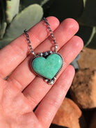 The Grande Heart Necklace, 8-Necklaces-Calli Co., Turquoise and Silver Jewelry, Native American Handmade, Zuni Tribe, Navajo Tribe, Brock Texas