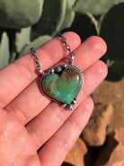 The Grande Heart Necklace, 9-Necklaces-Calli Co., Turquoise and Silver Jewelry, Native American Handmade, Zuni Tribe, Navajo Tribe, Brock Texas