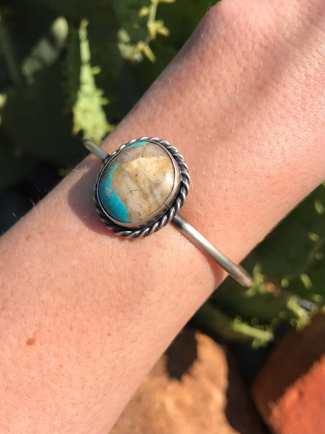 The Edwards Cuff-Bracelets & Cuffs-Calli Co., Turquoise and Silver Jewelry, Native American Handmade, Zuni Tribe, Navajo Tribe, Brock Texas