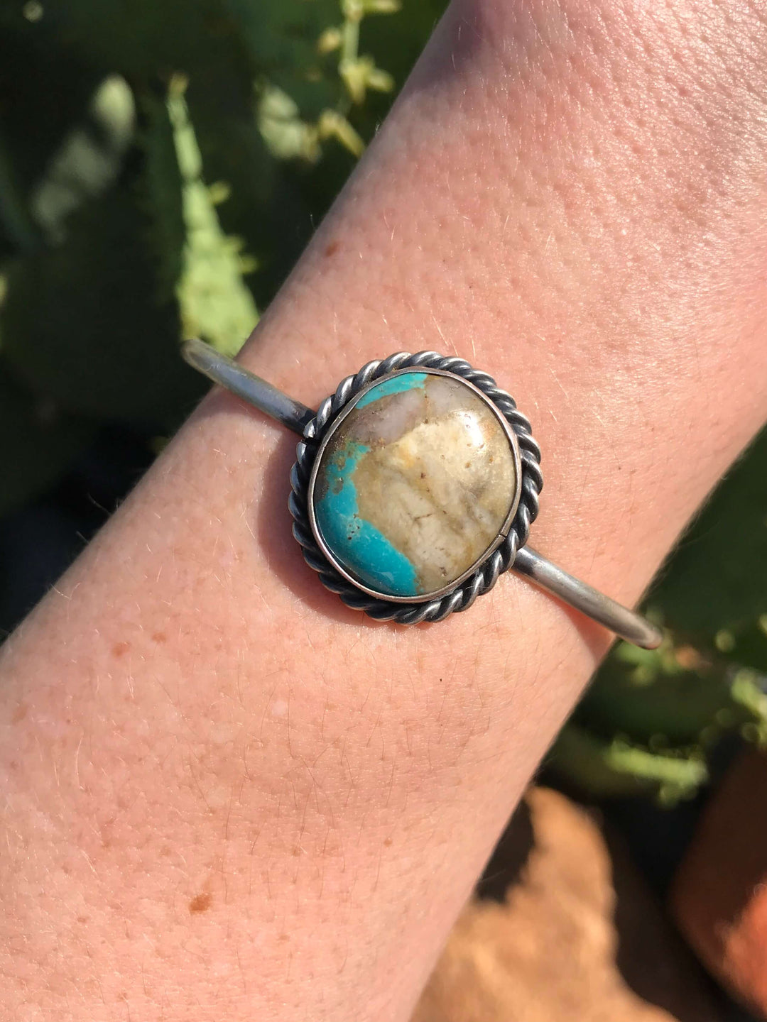 The Edwards Cuff-Bracelets & Cuffs-Calli Co., Turquoise and Silver Jewelry, Native American Handmade, Zuni Tribe, Navajo Tribe, Brock Texas