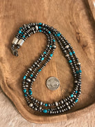 The Grecian Triple Strand Necklace, 1-Necklaces-Calli Co., Turquoise and Silver Jewelry, Native American Handmade, Zuni Tribe, Navajo Tribe, Brock Texas