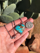 The Grande Heart Necklace, 11-Necklaces-Calli Co., Turquoise and Silver Jewelry, Native American Handmade, Zuni Tribe, Navajo Tribe, Brock Texas