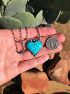 The Grande Heart Necklace, 14-Necklaces-Calli Co., Turquoise and Silver Jewelry, Native American Handmade, Zuni Tribe, Navajo Tribe, Brock Texas