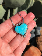 The Grande Heart Necklace, 12-Necklaces-Calli Co., Turquoise and Silver Jewelry, Native American Handmade, Zuni Tribe, Navajo Tribe, Brock Texas