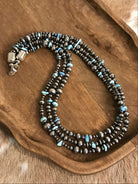 The Grecian Triple Strand Necklace, 4-Necklaces-Calli Co., Turquoise and Silver Jewelry, Native American Handmade, Zuni Tribe, Navajo Tribe, Brock Texas