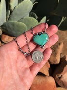 The Grande Heart Necklace, 10-Necklaces-Calli Co., Turquoise and Silver Jewelry, Native American Handmade, Zuni Tribe, Navajo Tribe, Brock Texas