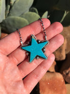 The Turquoise Star Necklace, 1-Necklaces-Calli Co., Turquoise and Silver Jewelry, Native American Handmade, Zuni Tribe, Navajo Tribe, Brock Texas