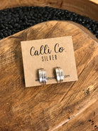 The Feather Hoop Earrings-Earrings-Calli Co., Turquoise and Silver Jewelry, Native American Handmade, Zuni Tribe, Navajo Tribe, Brock Texas