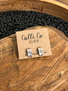 The Feather Hoop Earrings-Earrings-Calli Co., Turquoise and Silver Jewelry, Native American Handmade, Zuni Tribe, Navajo Tribe, Brock Texas