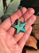 The Turquoise Star Necklace, 6-Necklaces-Calli Co., Turquoise and Silver Jewelry, Native American Handmade, Zuni Tribe, Navajo Tribe, Brock Texas