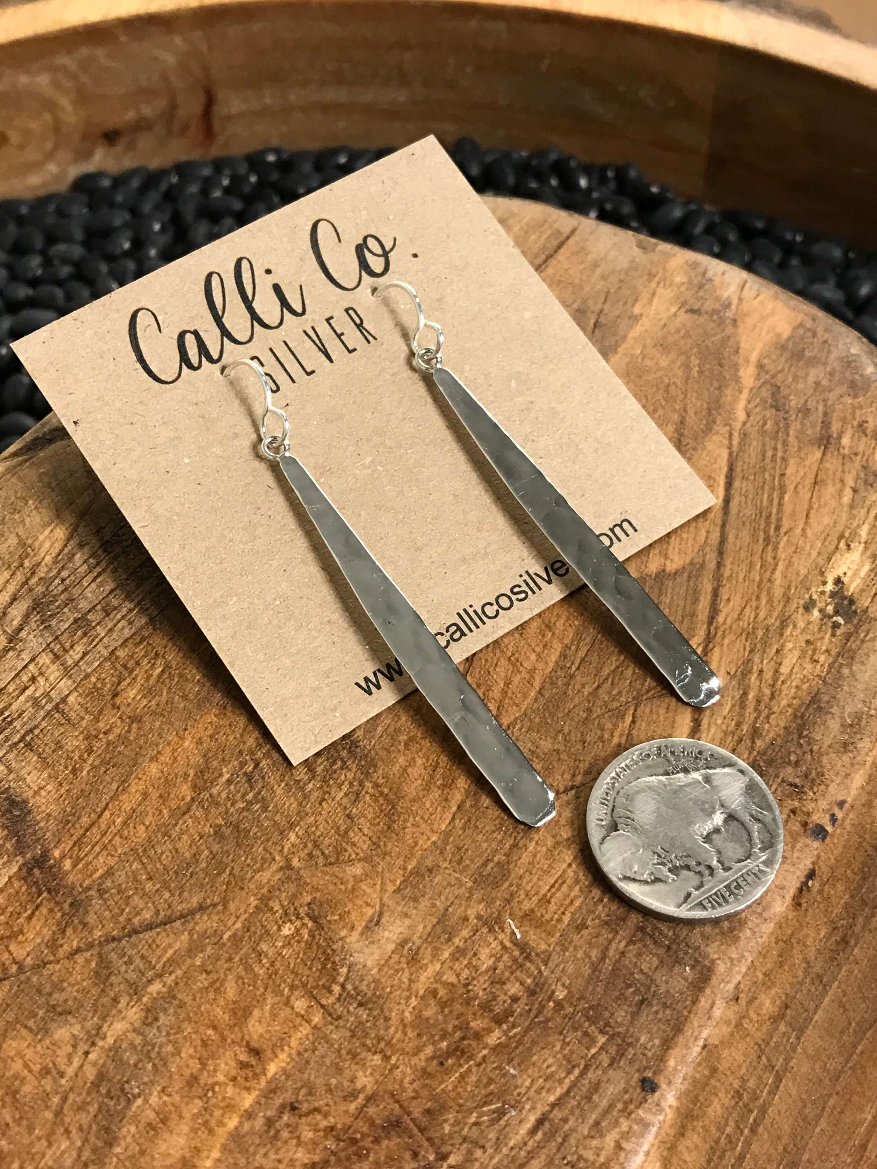 The Bradford Earrings-Earrings-Calli Co., Turquoise and Silver Jewelry, Native American Handmade, Zuni Tribe, Navajo Tribe, Brock Texas