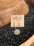 The Petite Sterling Drop Hoops-Earrings-Calli Co., Turquoise and Silver Jewelry, Native American Handmade, Zuni Tribe, Navajo Tribe, Brock Texas