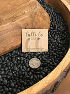 The Sterling Drop Hoops-Earrings-Calli Co., Turquoise and Silver Jewelry, Native American Handmade, Zuni Tribe, Navajo Tribe, Brock Texas