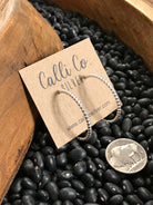 The Sterling Drop Hoops-Earrings-Calli Co., Turquoise and Silver Jewelry, Native American Handmade, Zuni Tribe, Navajo Tribe, Brock Texas