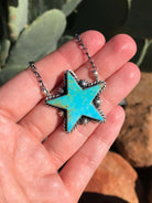 The Turquoise Star Necklace, 7-Necklaces-Calli Co., Turquoise and Silver Jewelry, Native American Handmade, Zuni Tribe, Navajo Tribe, Brock Texas