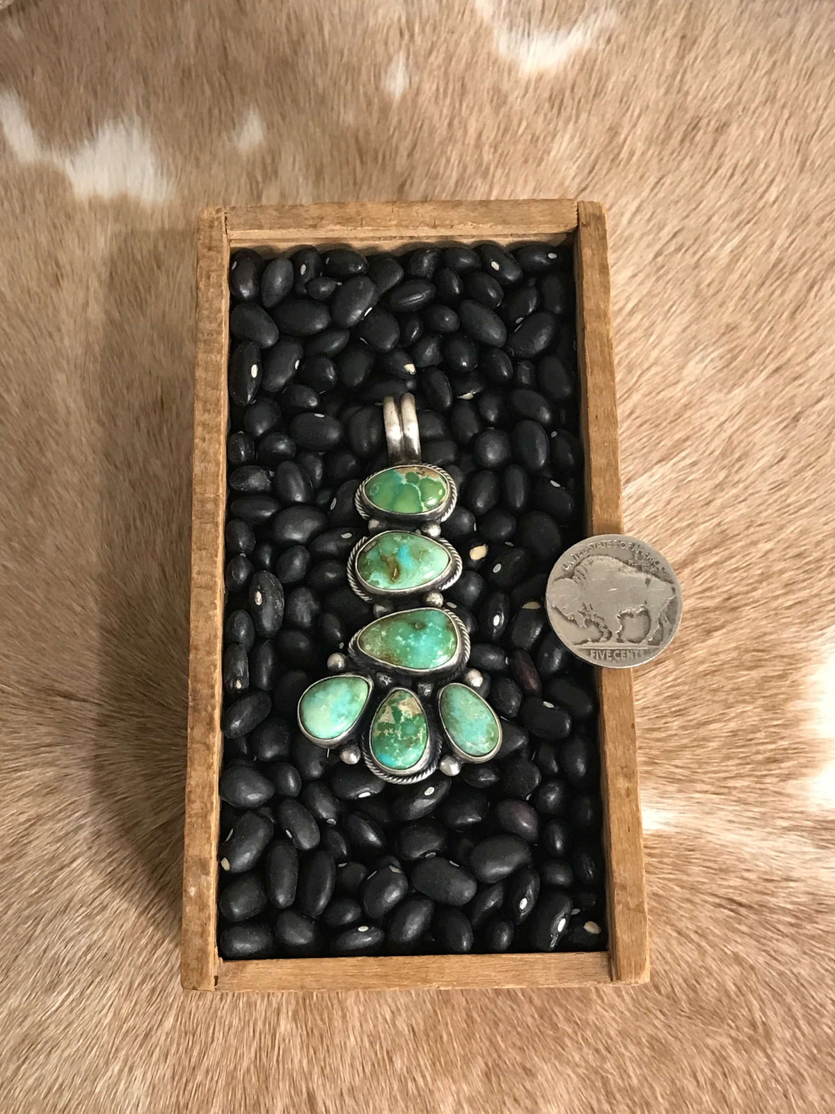 The Tomoka Pendant, 3-Pendants-Calli Co., Turquoise and Silver Jewelry, Native American Handmade, Zuni Tribe, Navajo Tribe, Brock Texas