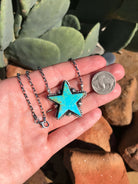 The Turquoise Star Necklace, 7-Necklaces-Calli Co., Turquoise and Silver Jewelry, Native American Handmade, Zuni Tribe, Navajo Tribe, Brock Texas