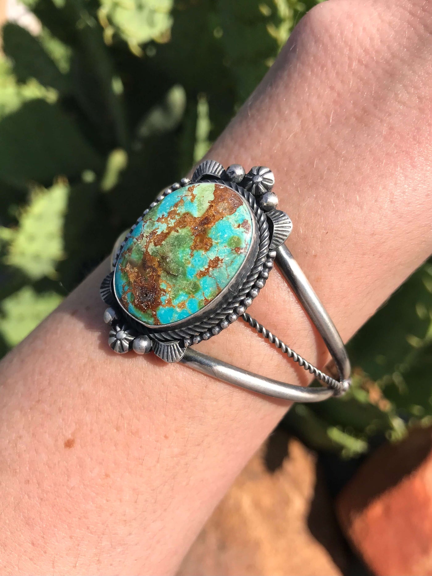 The Winnett Cuff-Bracelets & Cuffs-Calli Co., Turquoise and Silver Jewelry, Native American Handmade, Zuni Tribe, Navajo Tribe, Brock Texas