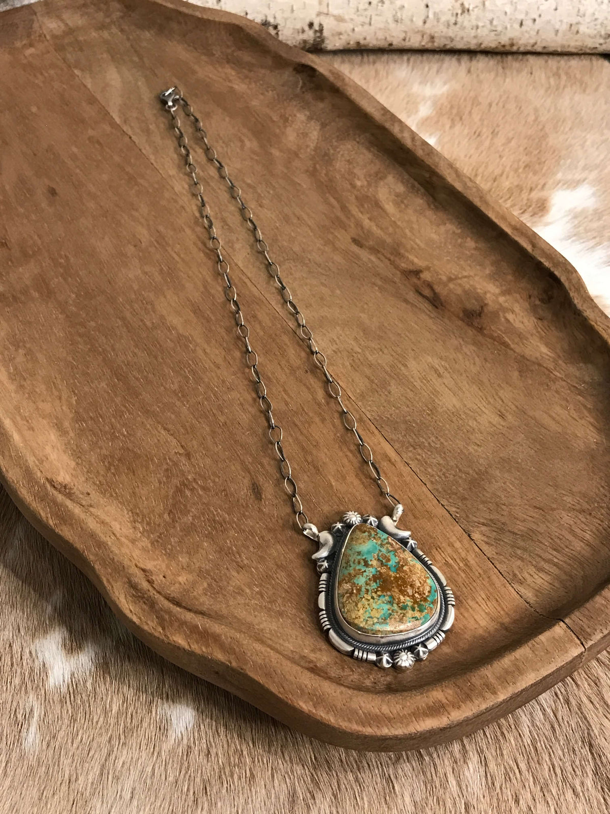 The Cardona Turquoise Necklace, 3 xx-Necklaces-Calli Co., Turquoise and Silver Jewelry, Native American Handmade, Zuni Tribe, Navajo Tribe, Brock Texas