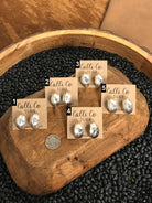 The Lunja Stamped Hoop Earrings-Earrings-Calli Co., Turquoise and Silver Jewelry, Native American Handmade, Zuni Tribe, Navajo Tribe, Brock Texas