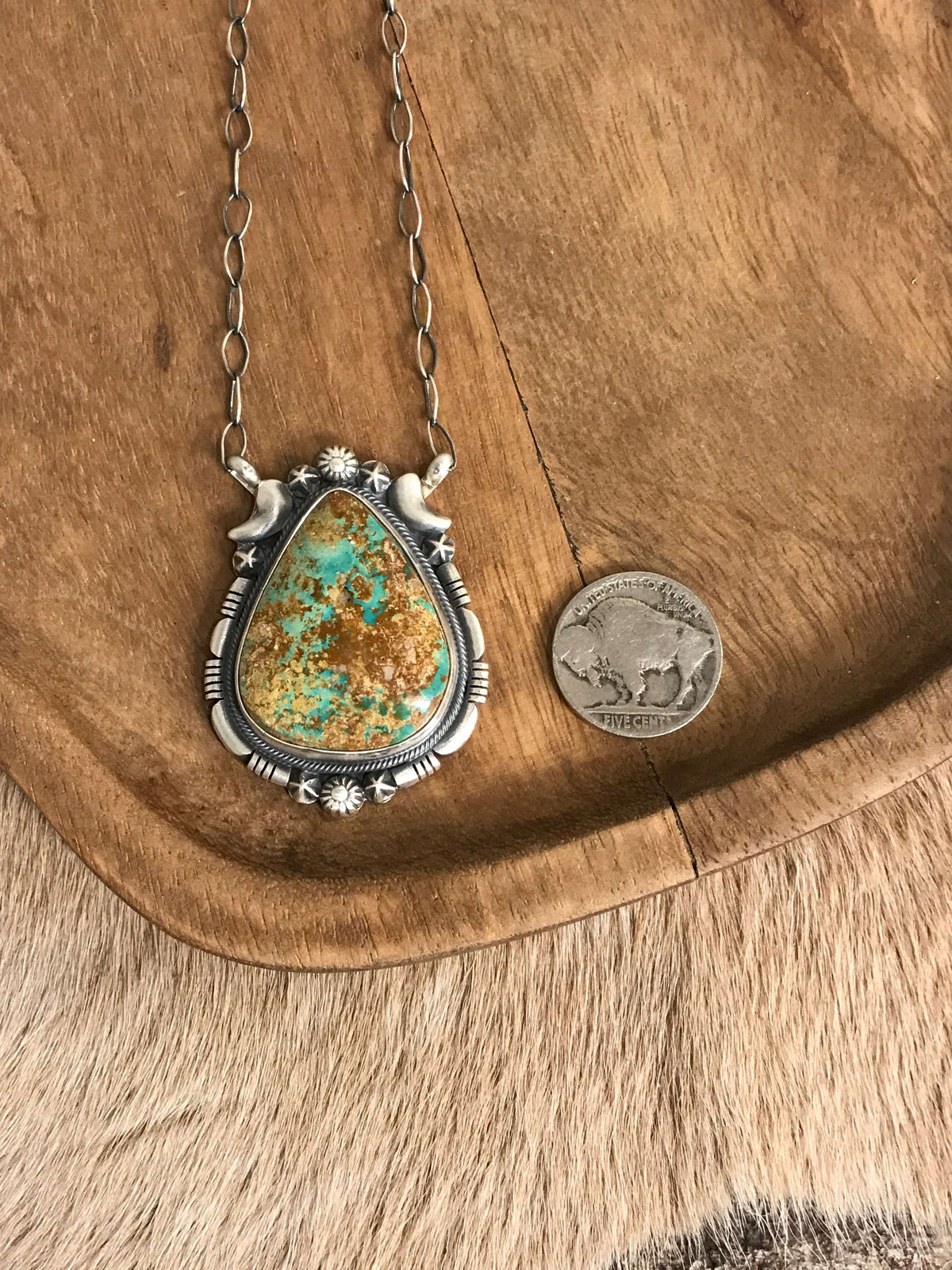 The Cardona Turquoise Necklace, 3 xx-Necklaces-Calli Co., Turquoise and Silver Jewelry, Native American Handmade, Zuni Tribe, Navajo Tribe, Brock Texas