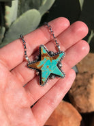 The Turquoise Star Necklace, 9-Necklaces-Calli Co., Turquoise and Silver Jewelry, Native American Handmade, Zuni Tribe, Navajo Tribe, Brock Texas