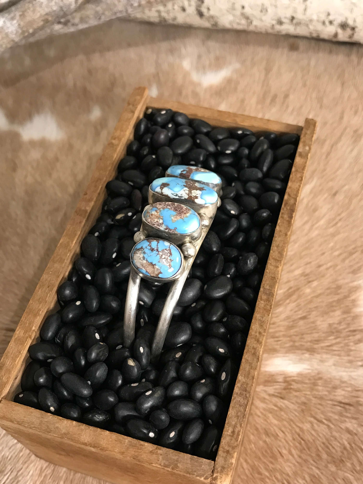 The Sadler Cuff, 1-Bracelets & Cuffs-Calli Co., Turquoise and Silver Jewelry, Native American Handmade, Zuni Tribe, Navajo Tribe, Brock Texas