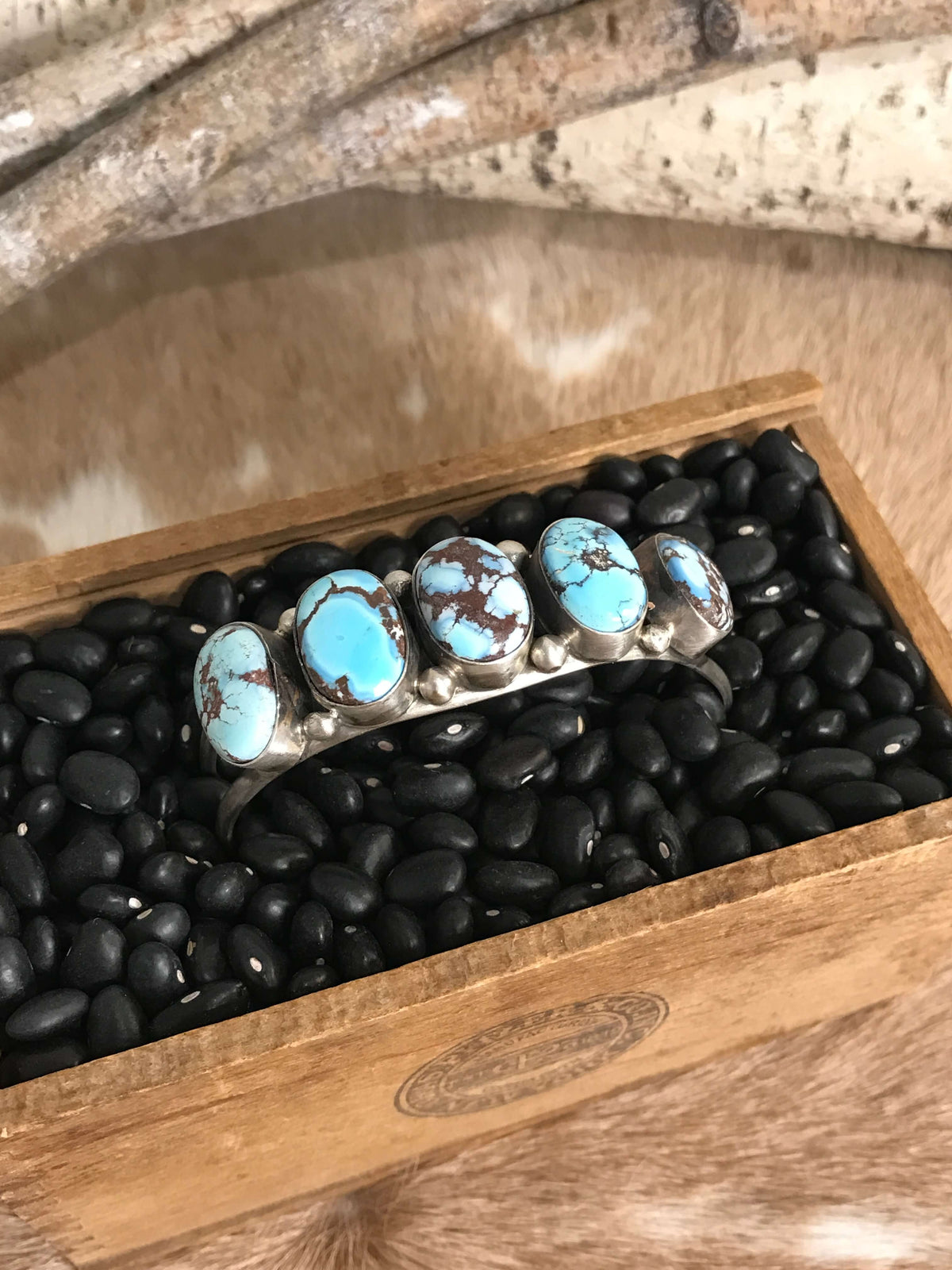 The Sadler Cuff, 2-Bracelets & Cuffs-Calli Co., Turquoise and Silver Jewelry, Native American Handmade, Zuni Tribe, Navajo Tribe, Brock Texas