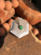 The Nordic 14k and Turquoise Pendant, 14-Pendants-Calli Co., Turquoise and Silver Jewelry, Native American Handmade, Zuni Tribe, Navajo Tribe, Brock Texas