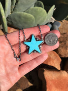 The Turquoise Star Necklace, 12-Necklaces-Calli Co., Turquoise and Silver Jewelry, Native American Handmade, Zuni Tribe, Navajo Tribe, Brock Texas