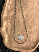 The Midi Sterling Chain Necklace-Necklaces-Calli Co., Turquoise and Silver Jewelry, Native American Handmade, Zuni Tribe, Navajo Tribe, Brock Texas