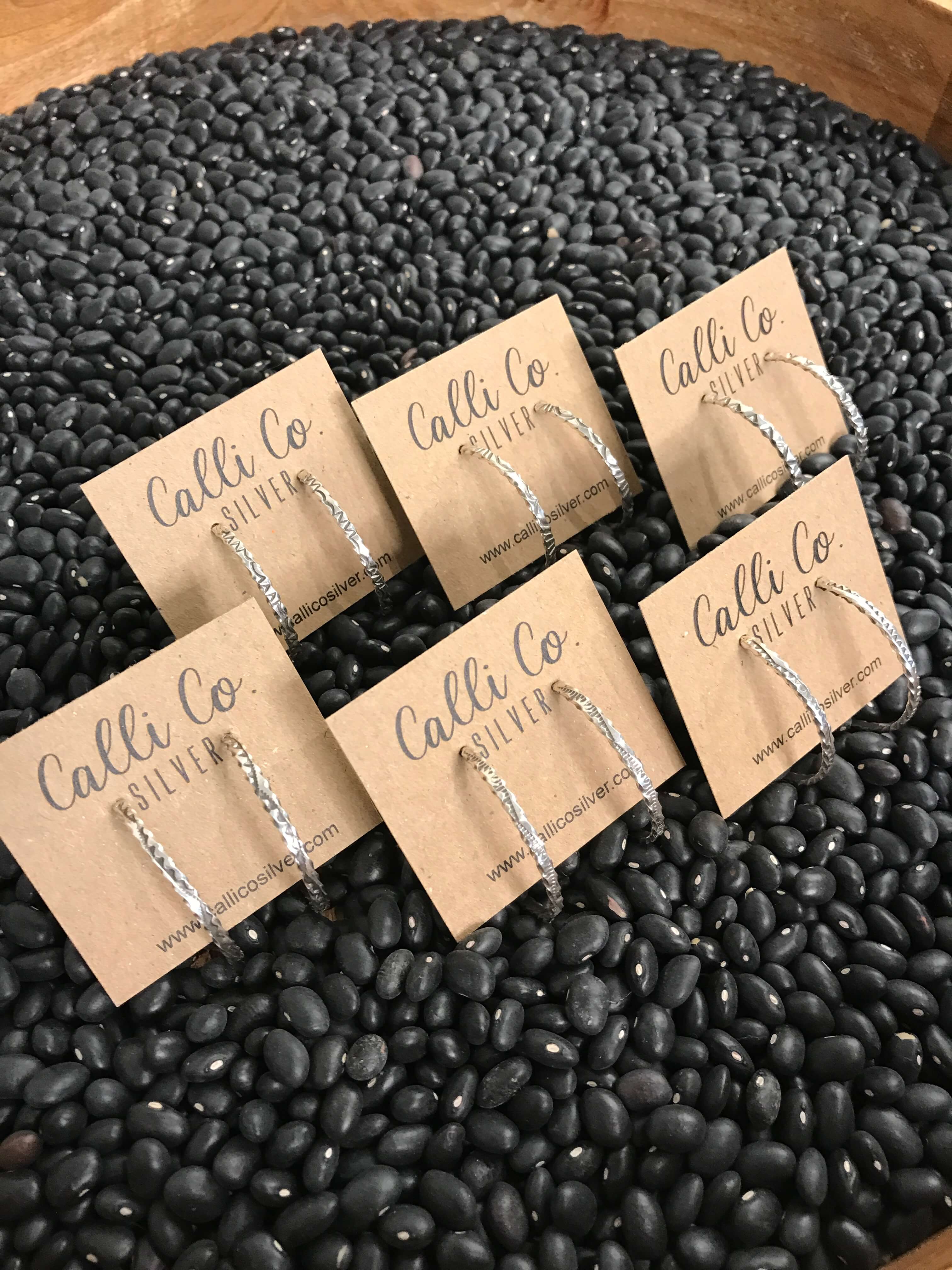 The Bosie Hoop Earring-Earrings-Calli Co., Turquoise and Silver Jewelry, Native American Handmade, Zuni Tribe, Navajo Tribe, Brock Texas