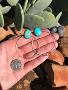 The Keystone Hoop Earrings, 3-Earrings-Calli Co., Turquoise and Silver Jewelry, Native American Handmade, Zuni Tribe, Navajo Tribe, Brock Texas