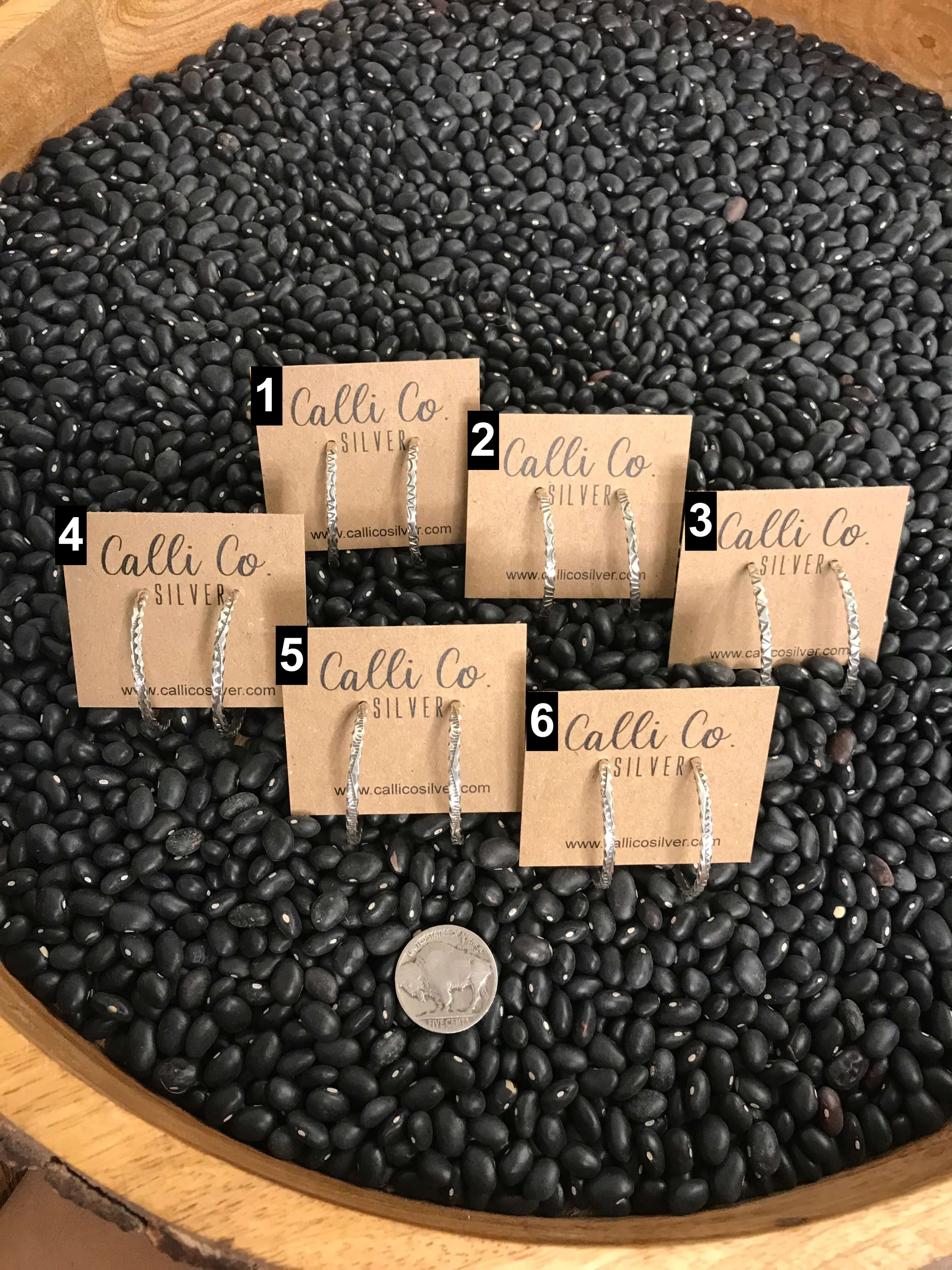 The Bosie Hoop Earring-Earrings-Calli Co., Turquoise and Silver Jewelry, Native American Handmade, Zuni Tribe, Navajo Tribe, Brock Texas