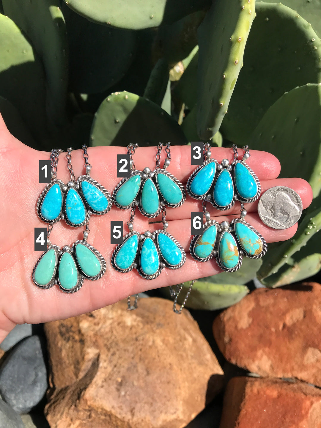 The Rockwood Necklaces-Necklaces-Calli Co., Turquoise and Silver Jewelry, Native American Handmade, Zuni Tribe, Navajo Tribe, Brock Texas