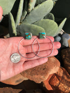 The Keystone Hoop Earrings, 5-Earrings-Calli Co., Turquoise and Silver Jewelry, Native American Handmade, Zuni Tribe, Navajo Tribe, Brock Texas