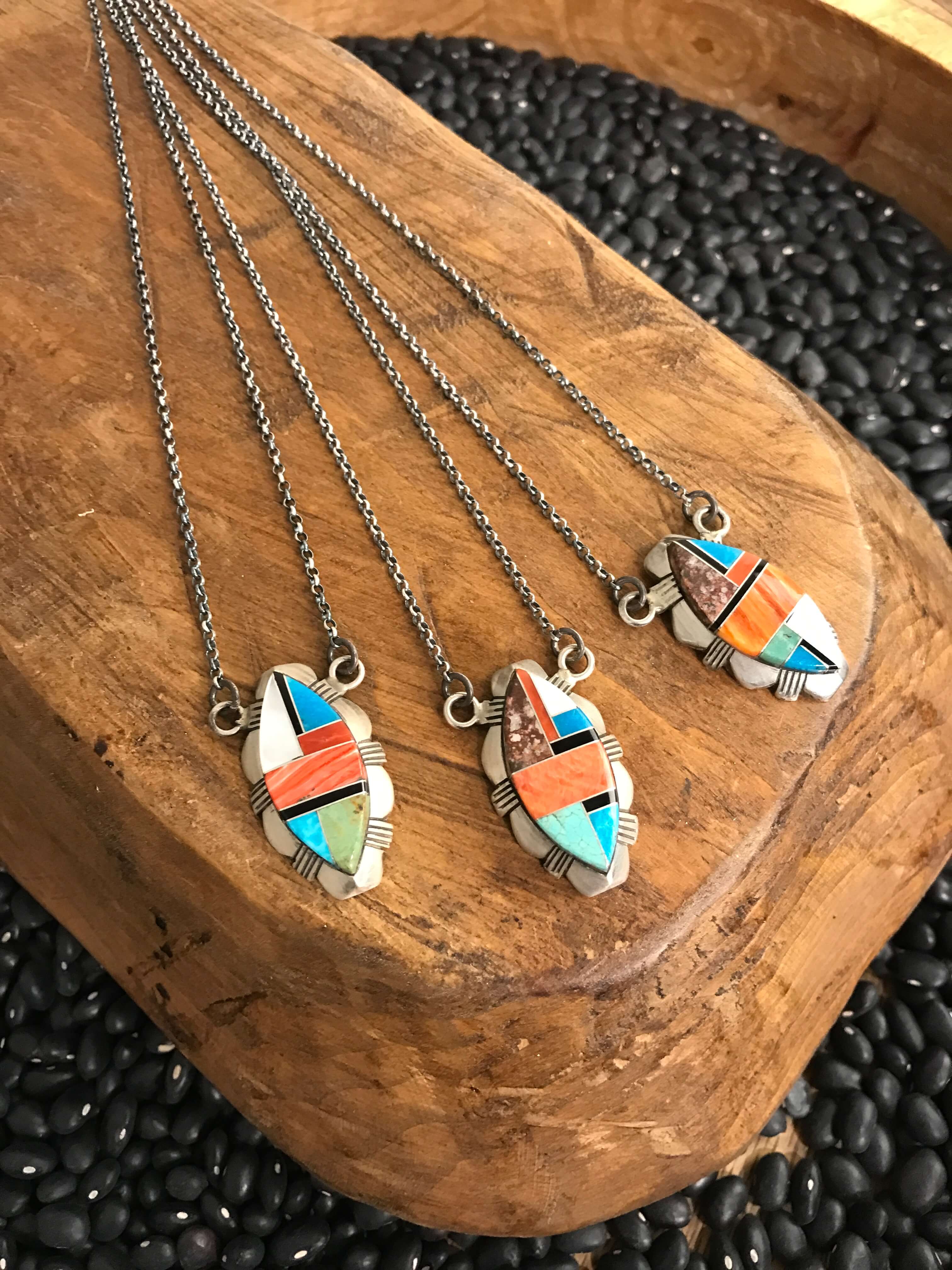 The Dellslow Necklace-Necklaces-Calli Co., Turquoise and Silver Jewelry, Native American Handmade, Zuni Tribe, Navajo Tribe, Brock Texas