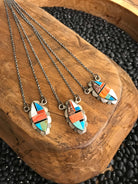 The Dellslow Necklace-Necklaces-Calli Co., Turquoise and Silver Jewelry, Native American Handmade, Zuni Tribe, Navajo Tribe, Brock Texas
