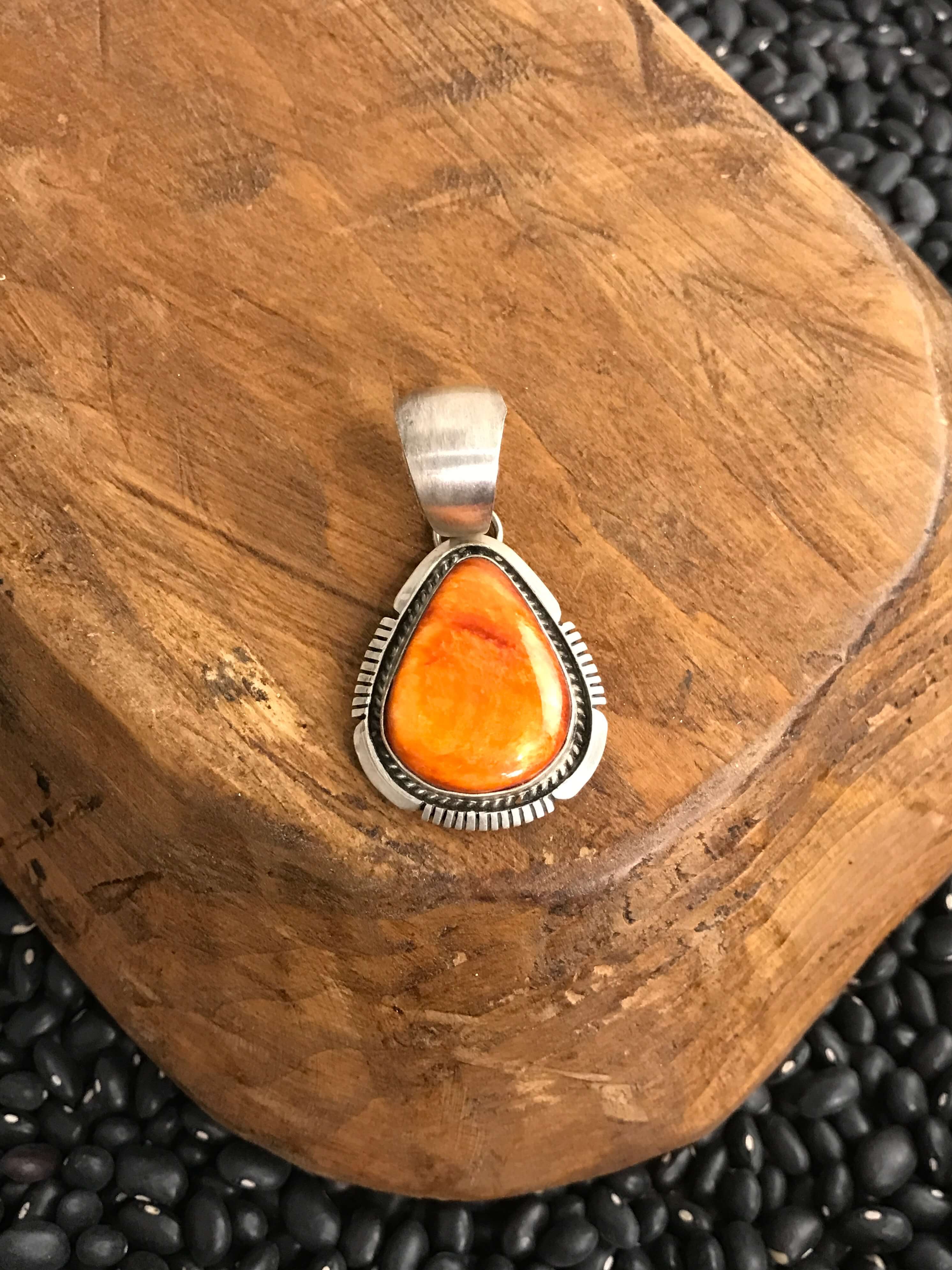 The Rhome Pendant in Spiny-Pendants-Calli Co., Turquoise and Silver Jewelry, Native American Handmade, Zuni Tribe, Navajo Tribe, Brock Texas